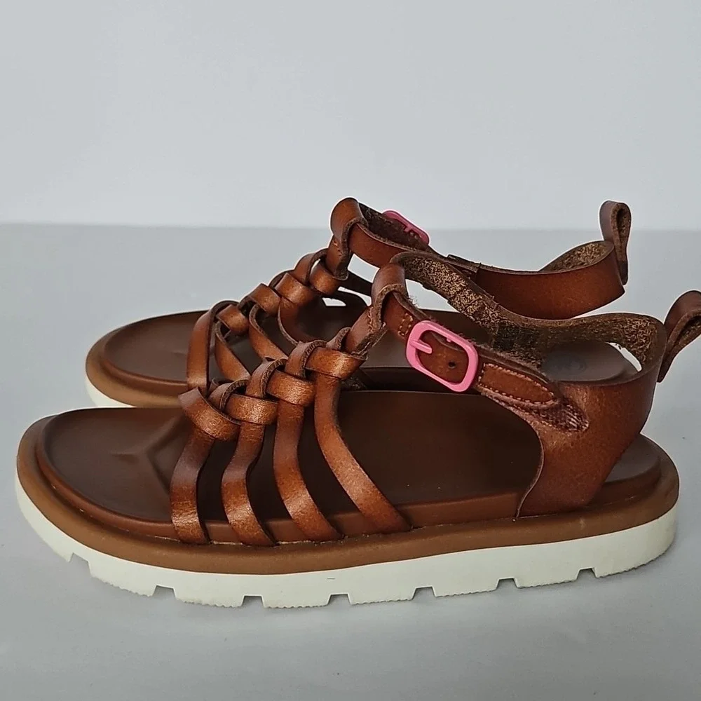 Toddler Girls Gladiator Sandals Brown sz 11 Wonder Nation 1855